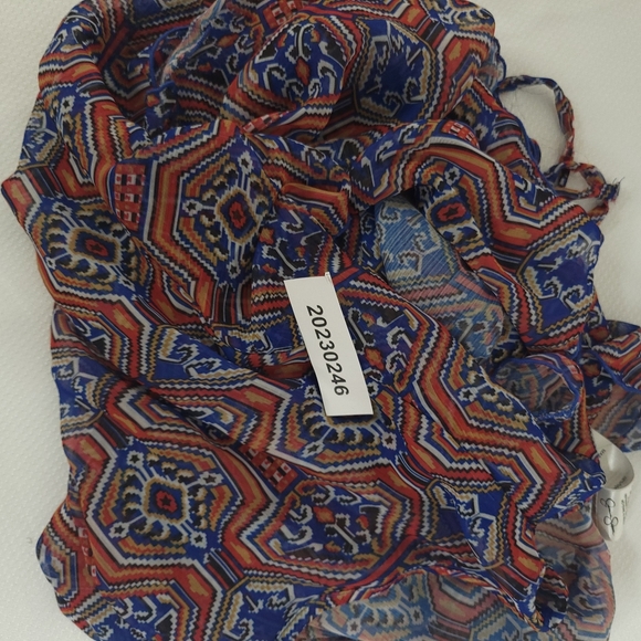 Jessica Simpson Sheer ChiffonSwimsuit Cover Up/ Flutter Tunic Top Cover Up zs L - Picture 11 of 11